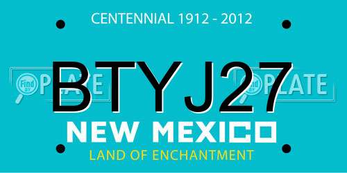 BTYJ27 New Mexico License Plate