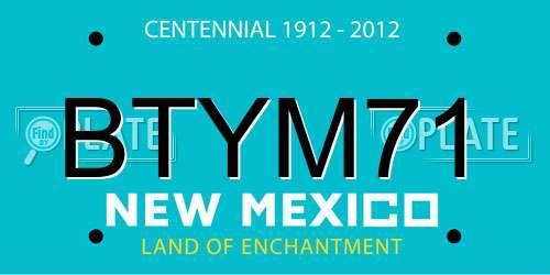 BTYM71 New Mexico License Plate
