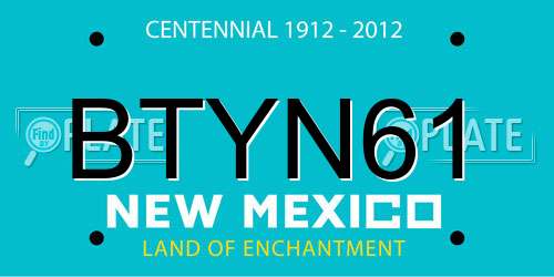 BTYN61 New Mexico License Plate