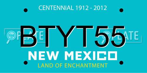 BTYT55 New Mexico License Plate