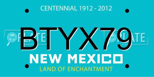 BTYX79 New Mexico License Plate