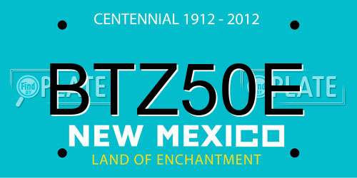BTZ50E New Mexico License Plate