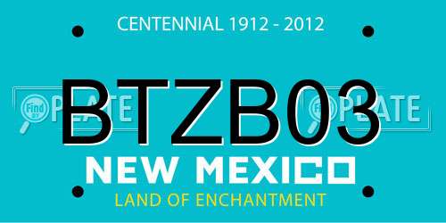BTZB03 New Mexico License Plate