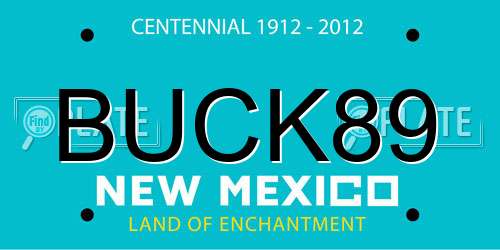 BUCK89 New Mexico License Plate