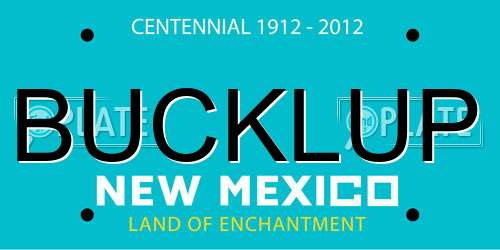 BUCKLUP New Mexico License Plate