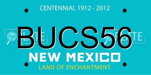 BUCS56 New Mexico License Plate