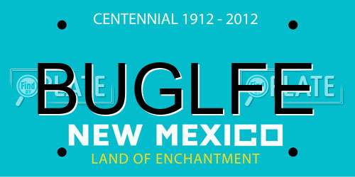 BUGLFE New Mexico License Plate