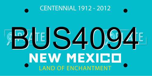 BUS4094 New Mexico License Plate