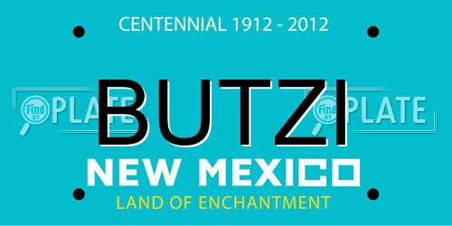 BUTZI New Mexico License Plate