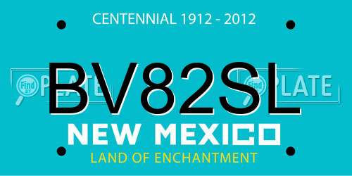 BV82SL New Mexico License Plate