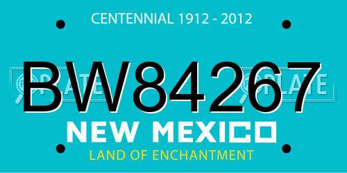 BW84267 New Mexico License Plate