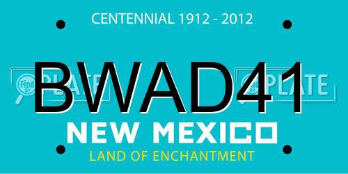 BWAD41 New Mexico License Plate