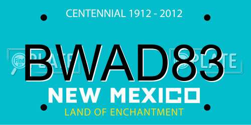 BWAD83 New Mexico License Plate