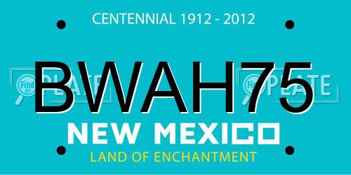 BWAH75 New Mexico License Plate