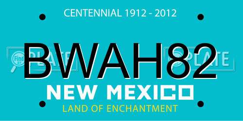 BWAH82 New Mexico License Plate
