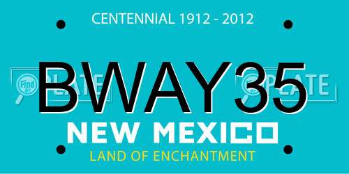 BWAY35 New Mexico License Plate