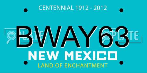 BWAY63 New Mexico License Plate