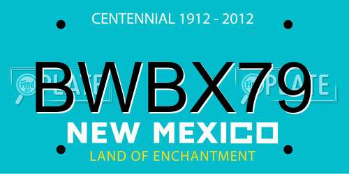 BWBX79 New Mexico License Plate