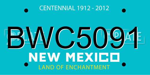 BWC5091 New Mexico License Plate