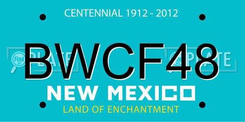 BWCF48 New Mexico License Plate