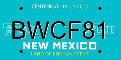 BWCF81 New Mexico License Plate