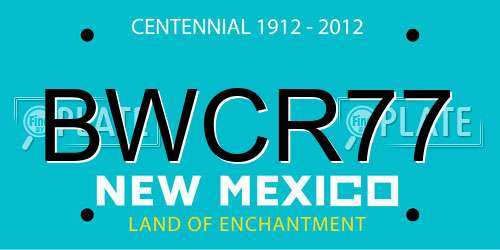 BWCR77 New Mexico License Plate