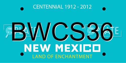 BWCS36 New Mexico License Plate
