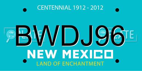 BWDJ96 New Mexico License Plate