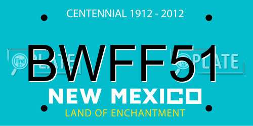 BWFF51 New Mexico License Plate
