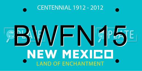 BWFN15 New Mexico License Plate