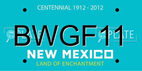BWGF11 New Mexico License Plate