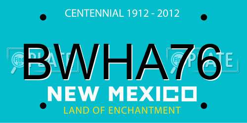 BWHA76 New Mexico License Plate