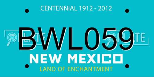 BWL059 New Mexico License Plate