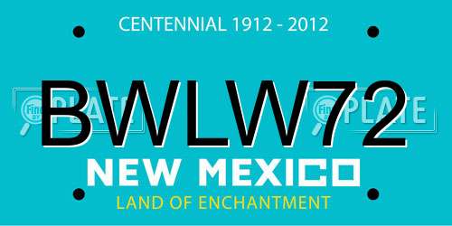 BWLW72 New Mexico License Plate