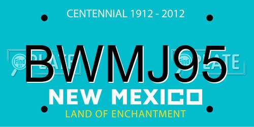 BWMJ95 New Mexico License Plate