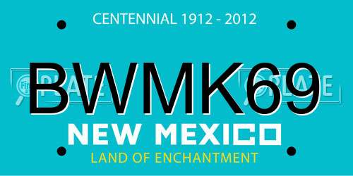 BWMK69 New Mexico License Plate