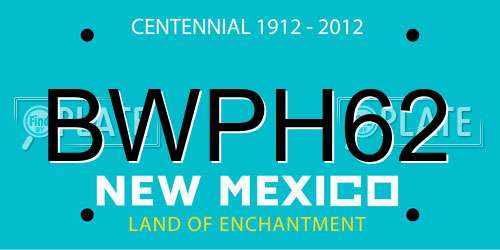 BWPH62 New Mexico License Plate