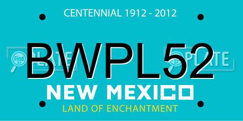 BWPL52 New Mexico License Plate