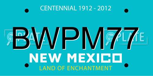 BWPM77 New Mexico License Plate