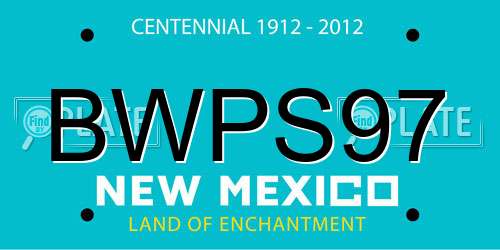 BWPS97 New Mexico License Plate