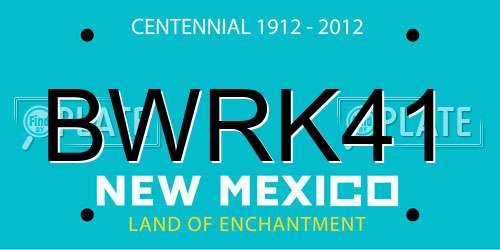 BWRK41 New Mexico License Plate
