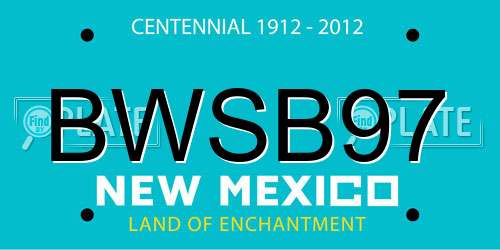 BWSB97 New Mexico License Plate