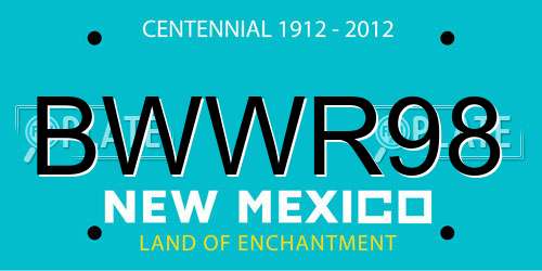 BWWR98 New Mexico License Plate