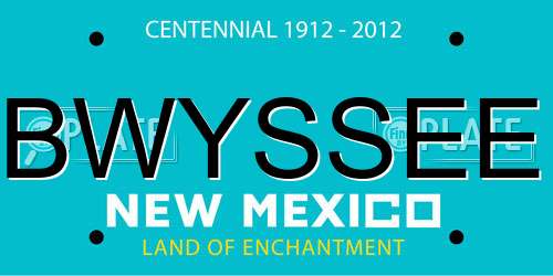 BWYSSEE New Mexico License Plate