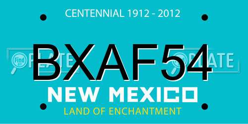 BXAF54 New Mexico License Plate