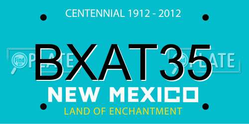 BXAT35 New Mexico License Plate