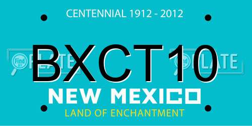 BXCT10 New Mexico License Plate