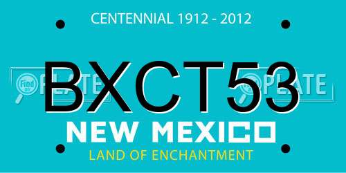 BXCT53 New Mexico License Plate