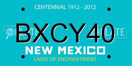 BXCY40 New Mexico License Plate