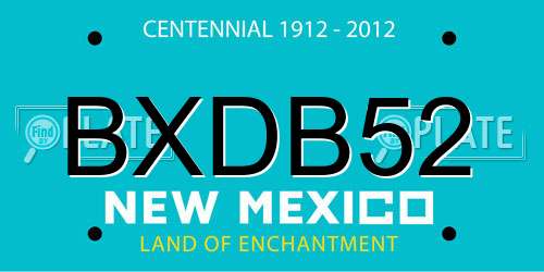 BXDB52 New Mexico License Plate